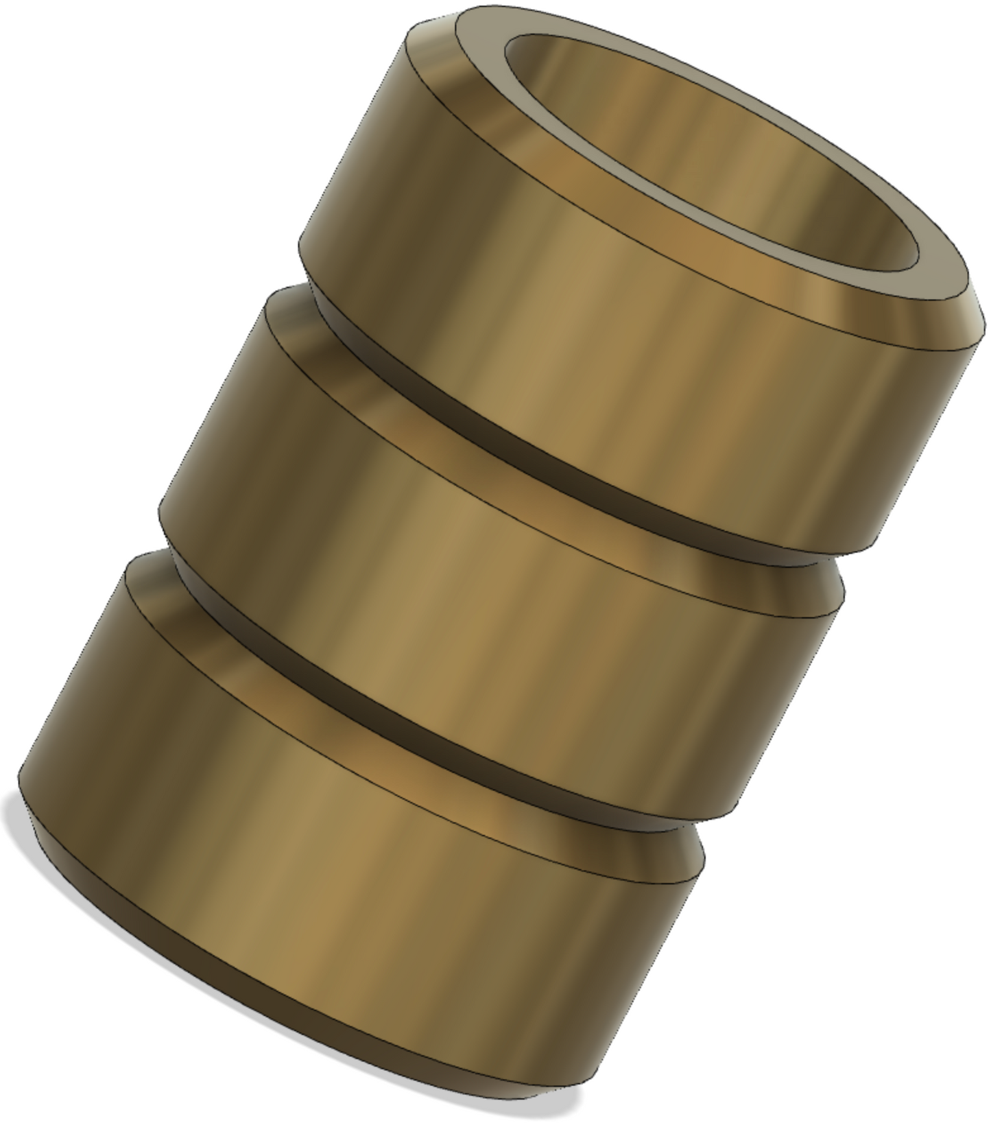 Brass Mini Grooved Bead